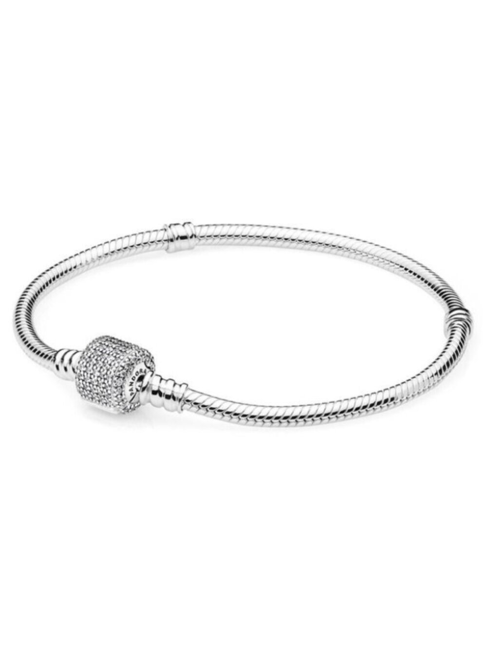NEW Authentic Pandora S925 Pave CZ Signature Clasp Bracelet - 590723CZ